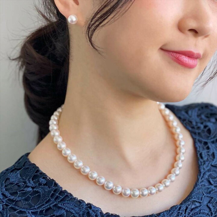 楽天市場】《GOOD Quality》花珠真珠 ネックレスセット 9.0-9.5mm 鑑別 