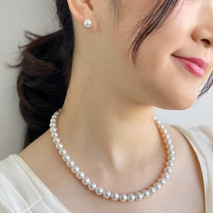 楽天市場】《HIGH Quality》花珠真珠 ネックレスセット 8.0-8.5mm 鑑別  