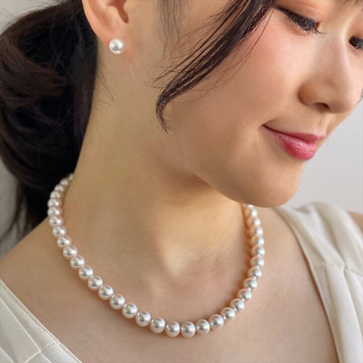 楽天市場】《HIGH Quality》花珠真珠 ネックレスセット 8.5-9.0mm 鑑別  
