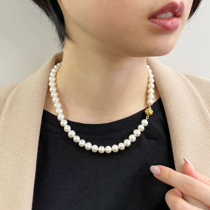 楽天市場】淡水真珠 ネックレス 7.5-8.0mm ホワイト tf パール  