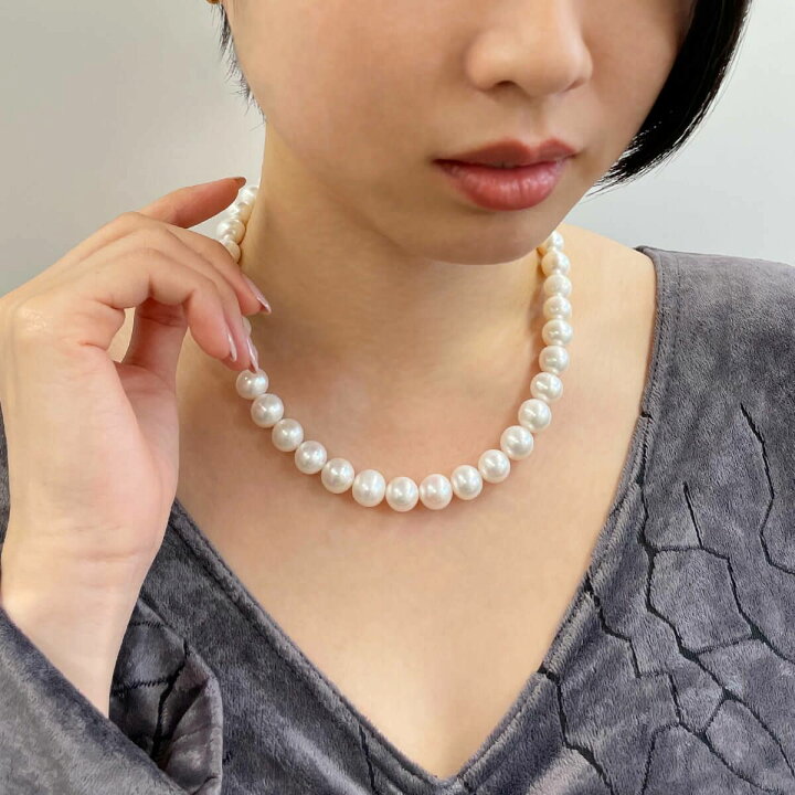 パールネックレス 大粒8mm メンズ ユニセックス アクセサリー カジュアル