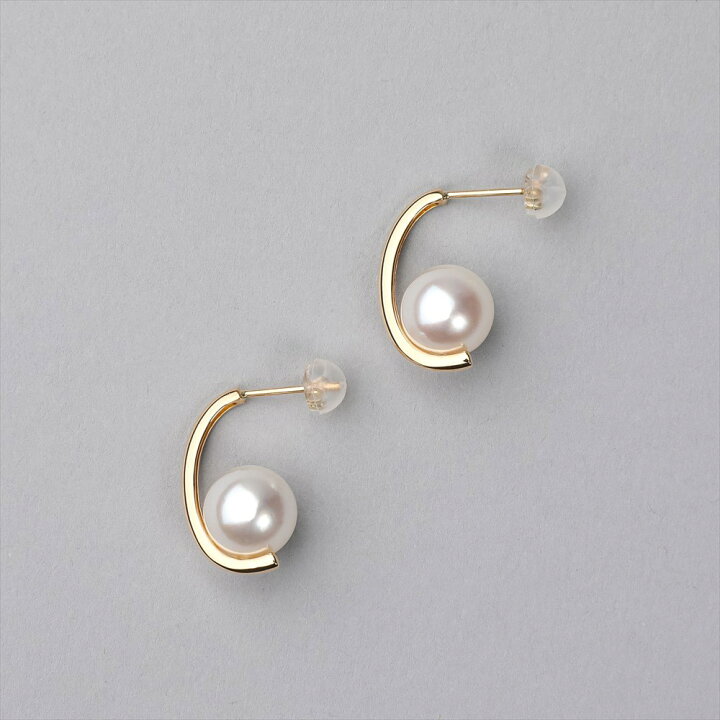 楽天市場】LUXE あこや真珠 ピアス 9.0-9.5mm K18WG/YG パールピアス 