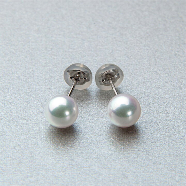 楽天市場】《TOP Quality》オーロラ花珠真珠 ピアス 6.0-6.5mm PT900 