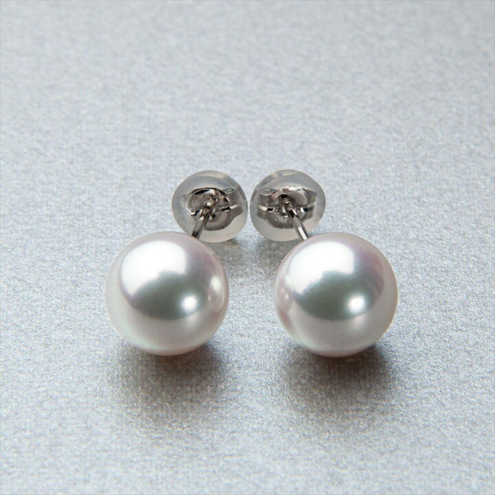 楽天市場】《TOP Quality》オーロラ花珠真珠 ピアス 8.5-9.0mm PT900  
