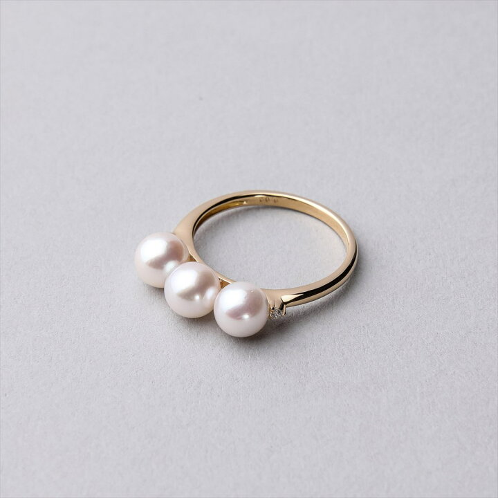 楽天市場】《Carina》 あこや真珠 リング 5.5-6.0mm K18WG/K18YG 