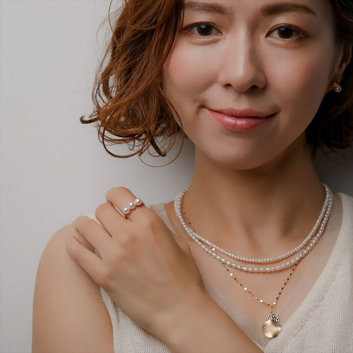 楽天市場】《Carina》 あこや真珠 リング 5.5-6.0mm K18WG/K18YG 