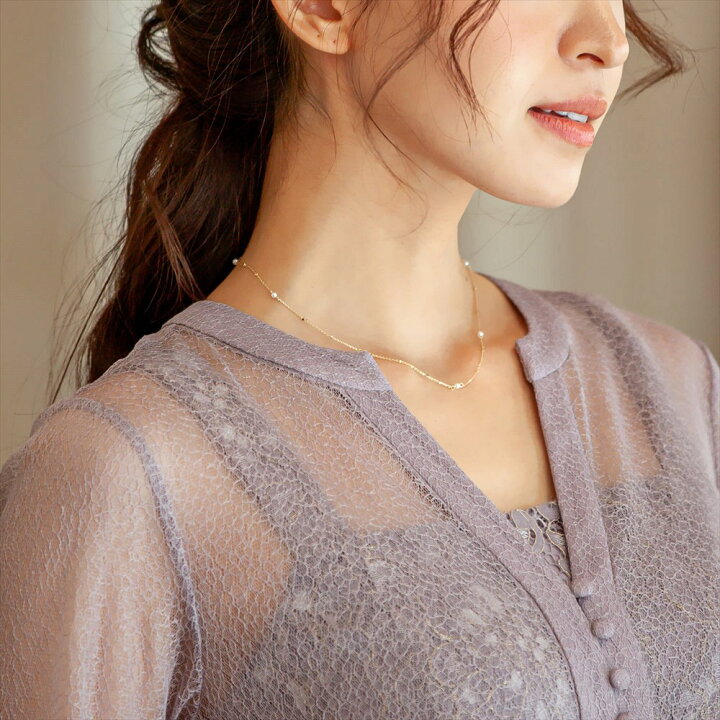 楽天市場】《enSTYLE》 淡水真珠 ステーションネックレス 2.5-3.0mm 