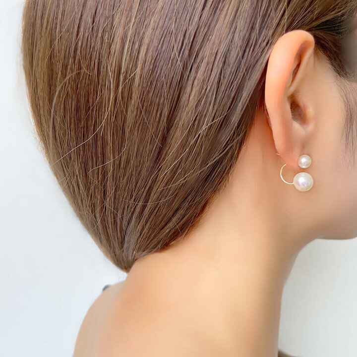 楽天市場 淡水真珠 ダブルパールピアス Fluffy フラッフィー ホワイト系 8 0 8 5 5 5 6 0mm K14wg K18yg N3 淡水パール 真珠 ピアス パール ピアス 18k 18金 真珠の卸屋さん