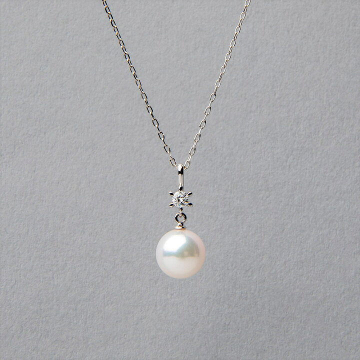 楽天市場】あこや真珠 ペンダント 7.5-8.0mm K18WG/K18YG パール  