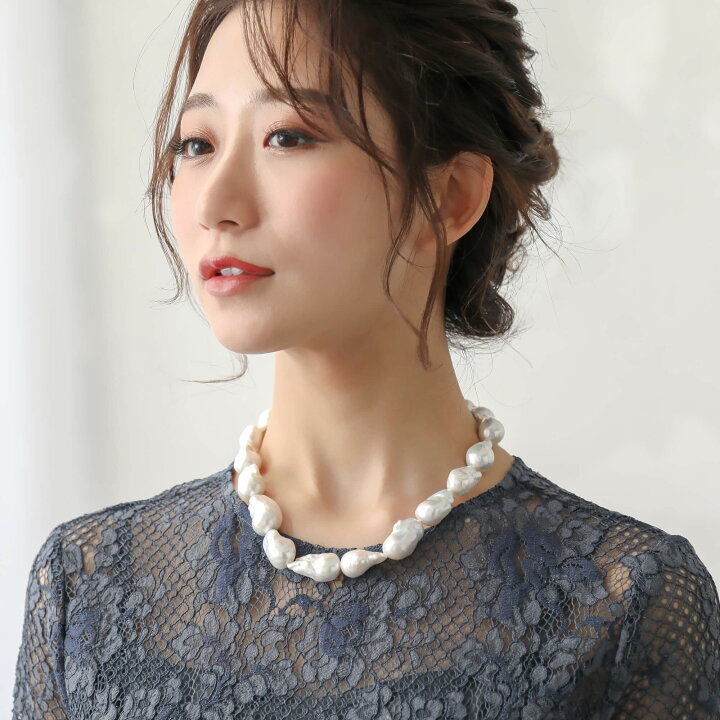 楽天市場】《Unique+ 》淡水バロック真珠 ネックレス 15-18mm バロック  