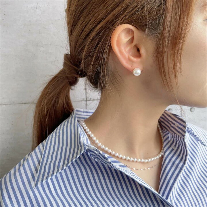 楽天市場】《LUXE》 あこや真珠 ピアス 9.0-9.5mm PT900/K18YG パール  