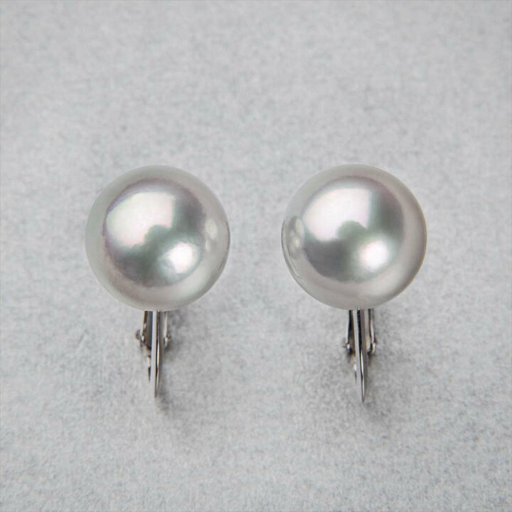 楽天市場】オーロラ真多麻真珠 イヤリング 8.5-9.0mm K14WG パール  