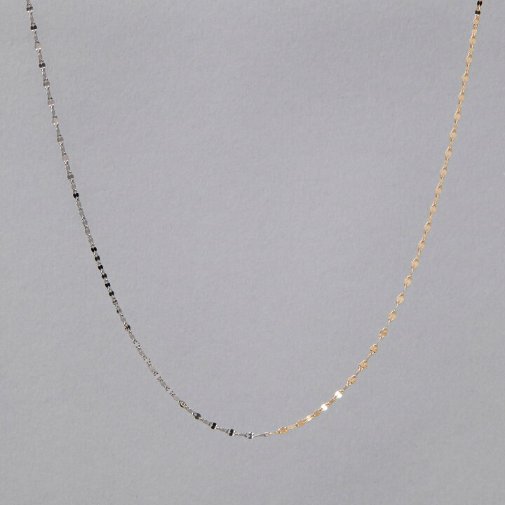 楽天市場】《duocolor》 ペタルチェーン 40〜45cm PT850/K18YG コンビ  