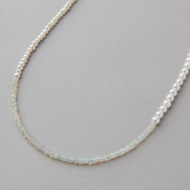 楽天市場】【P-dot】淡水真珠×オパール ネックレス 2.5-5.0mm ミックス 