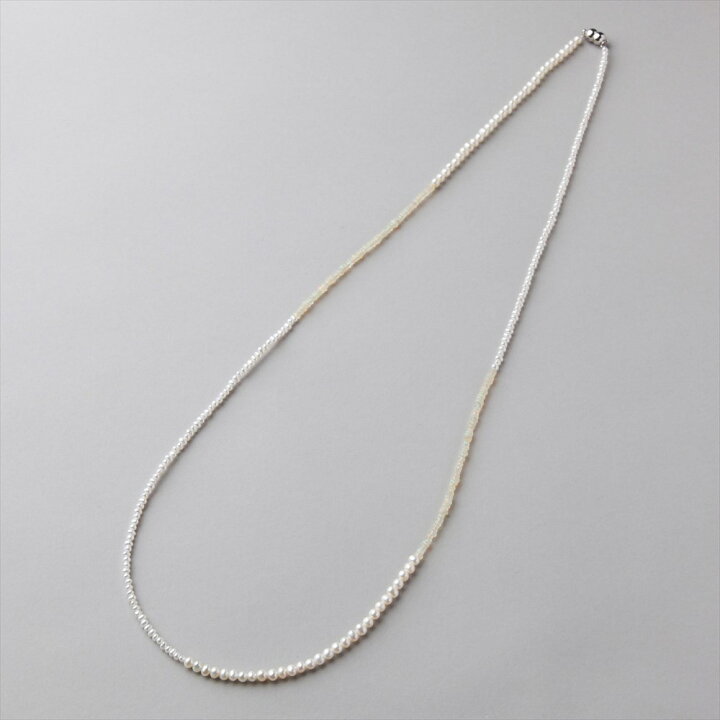 楽天市場】淡水真珠×オパール ロングネックレス 2.5-5.0mm パール 