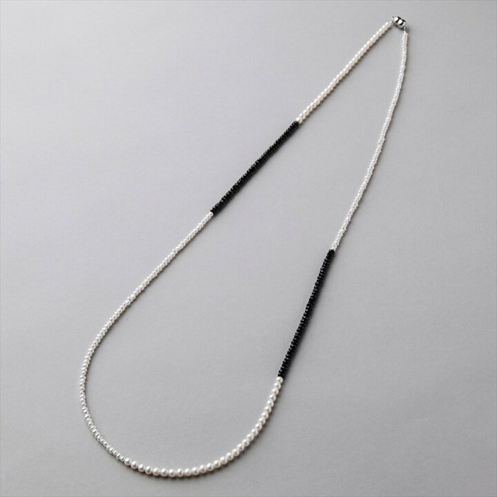 楽天市場】淡水真珠×ブラックスピネル ロングネックレス 2.5-5.0mm 