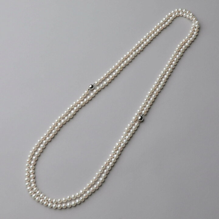 楽天市場】【WEB限定】淡水真珠 ロングネックレス 5.5-6.0mm 150cm 
