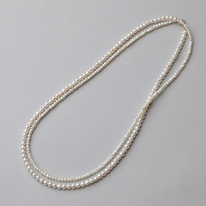 楽天市場】淡水真珠 ロングネックレス 3.0-5.0mm 100cm パール 