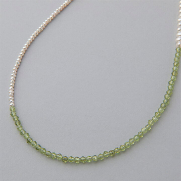 楽天市場】淡水真珠×ペリドット ネックレス 2.5-5.0mm ミックス 