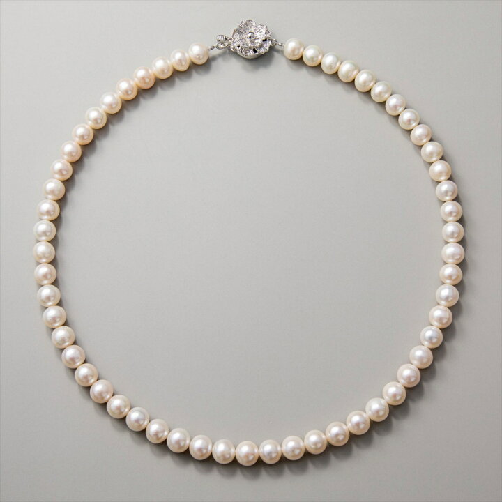 楽天市場】淡水真珠 ネックレス 7.5-8.0mm ホワイト tf パール  
