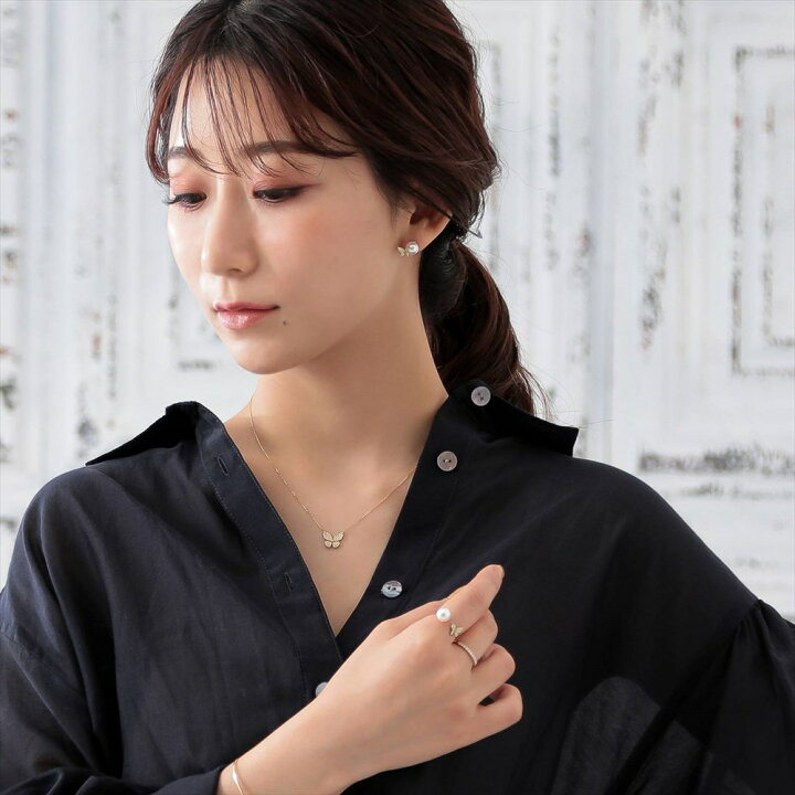楽天市場】【クーポン利用で10%OFF】《petit amie》 あこや真珠 蝶 