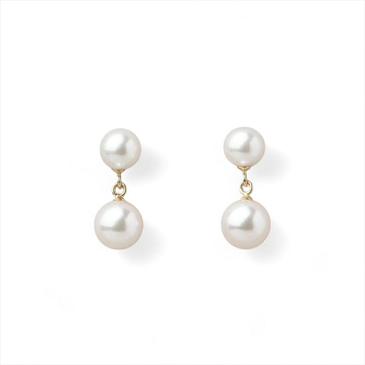 楽天市場】Carina あこや真珠 ピアス 5.5-7.5mm K18YG パールピアス 