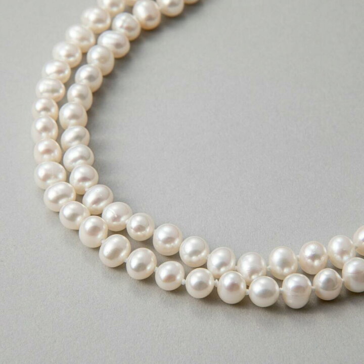 楽天市場】淡水真珠 ロングネックレス 5.5-6.5mm 120cm パール 