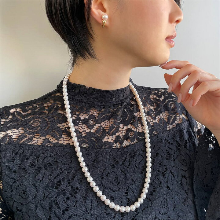 楽天市場】あこや真珠 ロングネックレス 7.5-8.0mm 60cm パール 