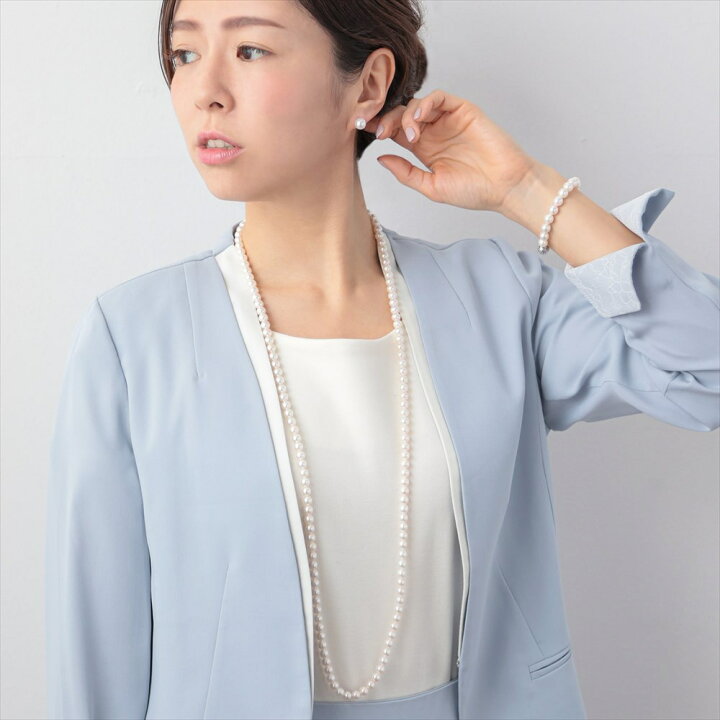 楽天市場】あこや真珠 ロングネックレス 7.0-7.5mm 100cm パール  