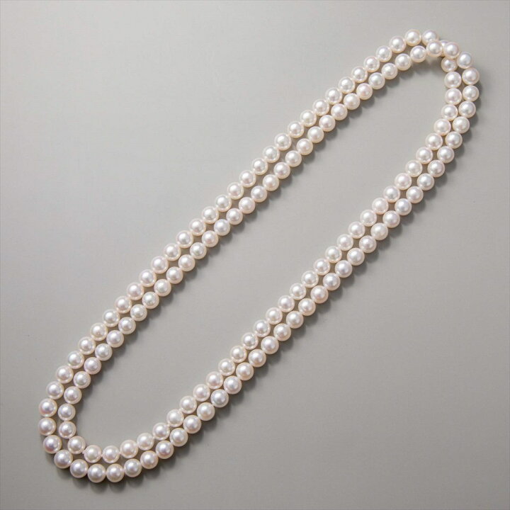 楽天市場】あこや真珠 ロングネックレス 7.0-7.5mm 100cm パール 