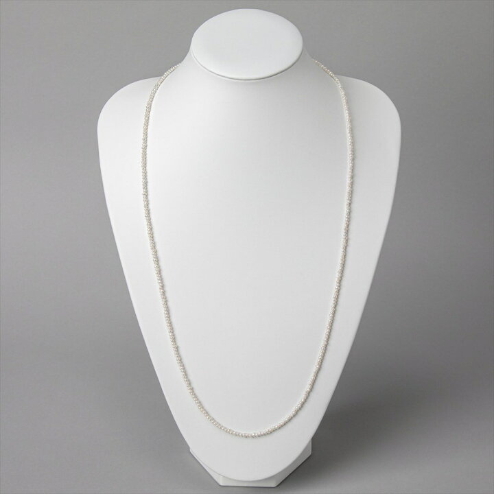 楽天市場】淡水真珠 ロングネックレス 2.5-3.2mm 80cm パール 