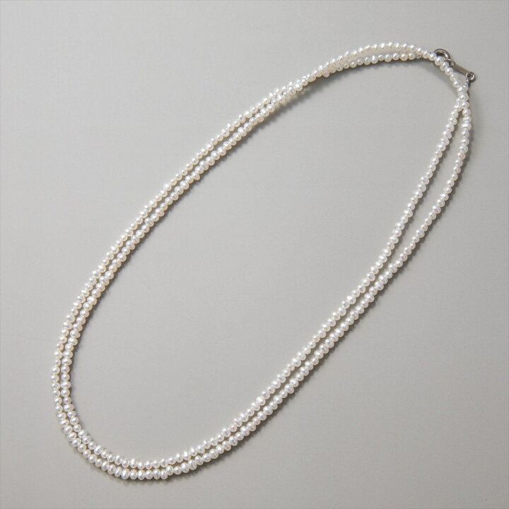 楽天市場】淡水真珠 ロングネックレス 2.5-3.2mm 80cm パール 