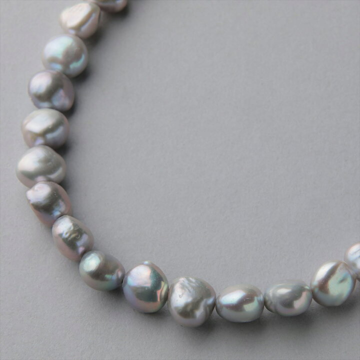 楽天市場】《Unique+ 》淡水バロック真珠 ネックレス 10-11mm グレー 