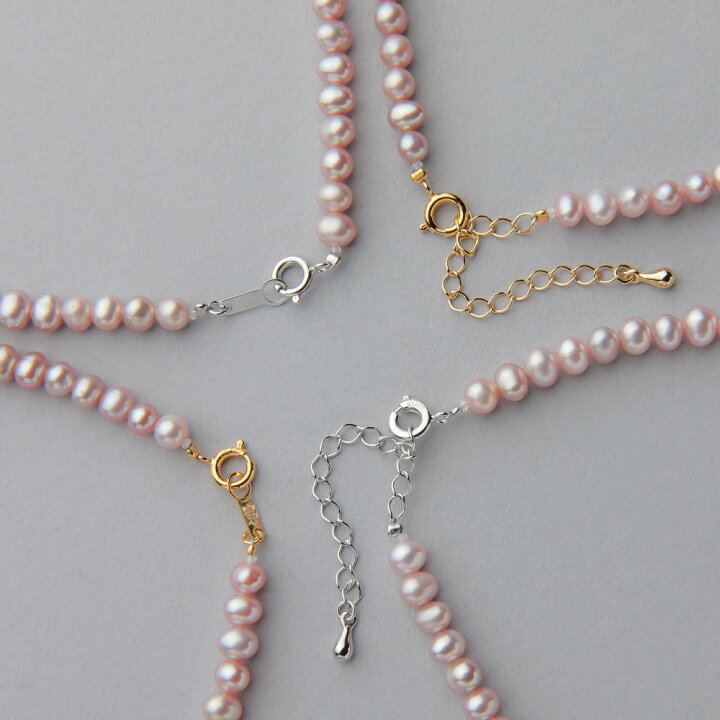 楽天市場】淡水真珠 ネックレス 4.0-5.0mm ピンク〜パープル【WEB限定  