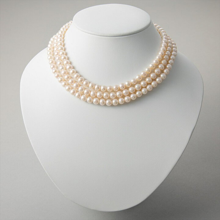 楽天市場】【フェアクーポンで10%OFF】淡水真珠 ロングネックレス 6.5  