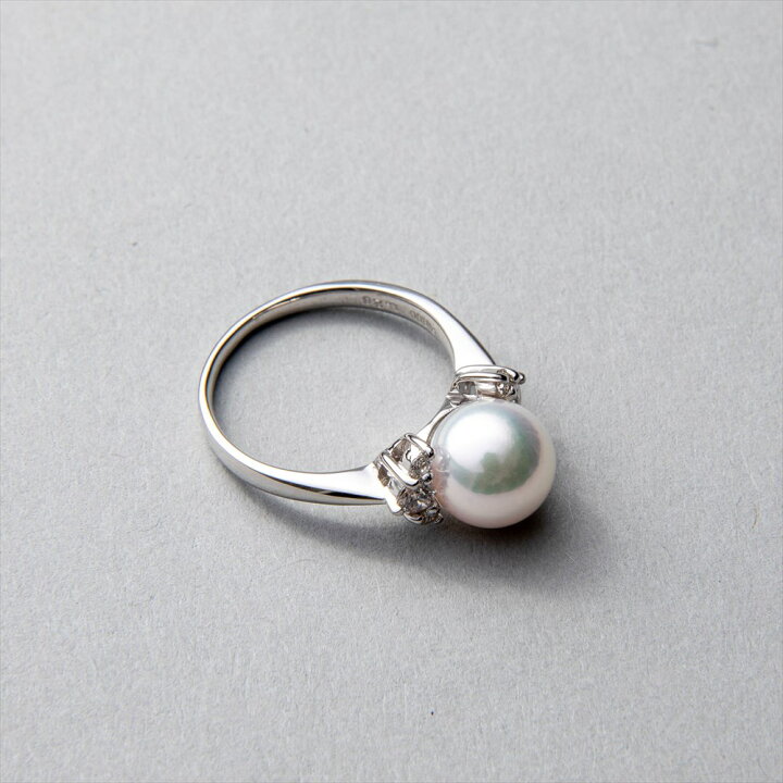 楽天市場】《PREMIUM》オーロラ花珠真珠 リング 8.5-9.0mm PT900  