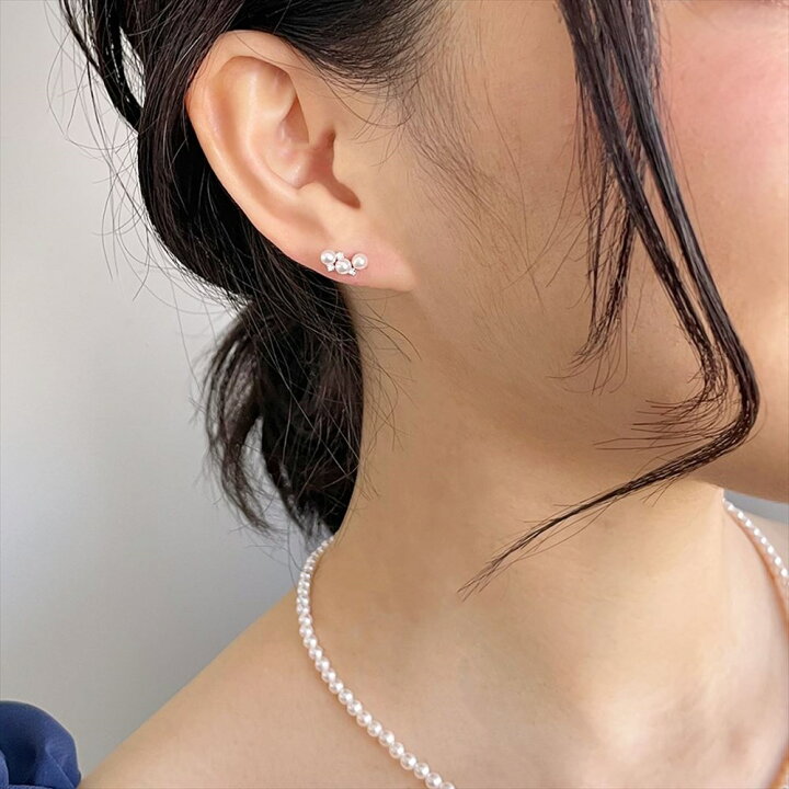 楽天市場】《Petit Claire》あこや真珠 ピアス 3.0-3.5mm K14WG ベビー 