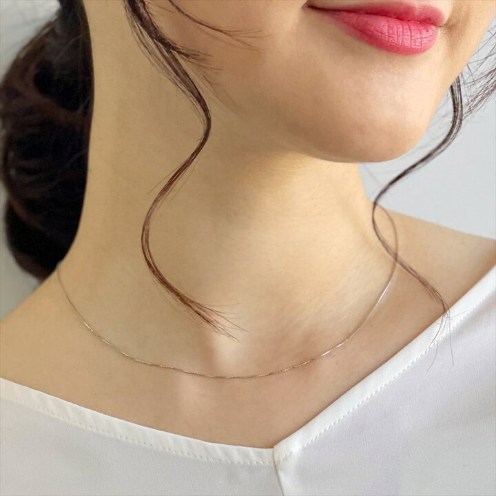 楽天市場】ベネチアン チェーン 40cm PT850 プラチナ ネックレス  