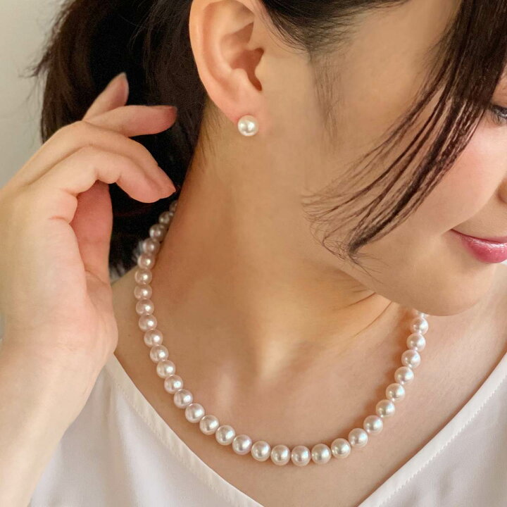 楽天市場】《BASIC》あこや真珠 ネックレスセット 8.0-8.5mm パール  
