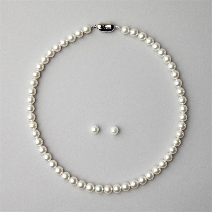 楽天市場】無調色あこや真珠 ネックレスセット7.5-8.0mm -準花珠  