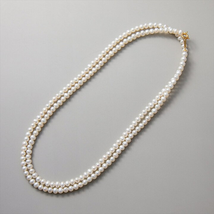 楽天市場】淡水真珠 ロングネックレス 4.0-5.0mm 80cm パール  