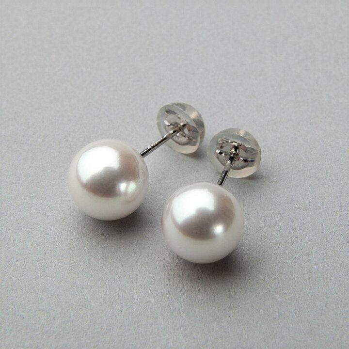 楽天市場】オーロラ花珠真珠 ピアス 8.0-8.5mm PT900 パール 鑑別書 