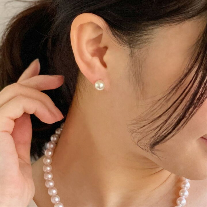 楽天市場】あこや真珠 ピアス 8.0-8.5mm PT900 パール 普段使い  