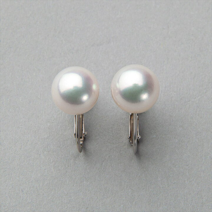 楽天市場】オーロラ花珠真珠 イヤリング 8.0-8.5mm K14WG 鑑別書付き  