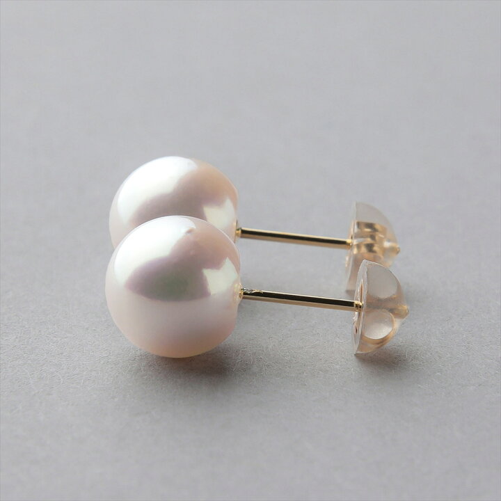 楽天市場】【花珠級のテリ】あこや真珠 パールピアス 8.5-9.0mm K18  