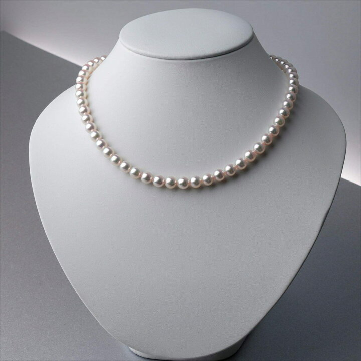 あこや真珠 パーティー等 鏡面 準花珠級 キメ細かい チョーカー 7.0  