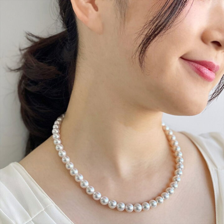 楽天市場】《HIGH Quality》花珠真珠 ネックレス 8.0-8.5mm 鑑別書付き 