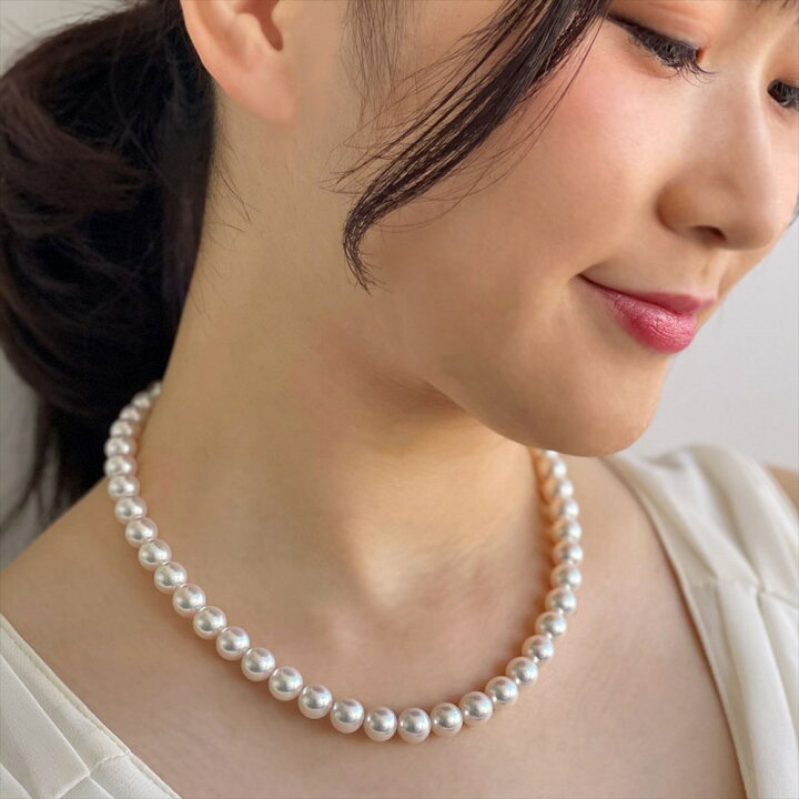 楽天市場】《HIGH Quality》花珠真珠 ネックレス 8.5-9.0mm 鑑別書付き 