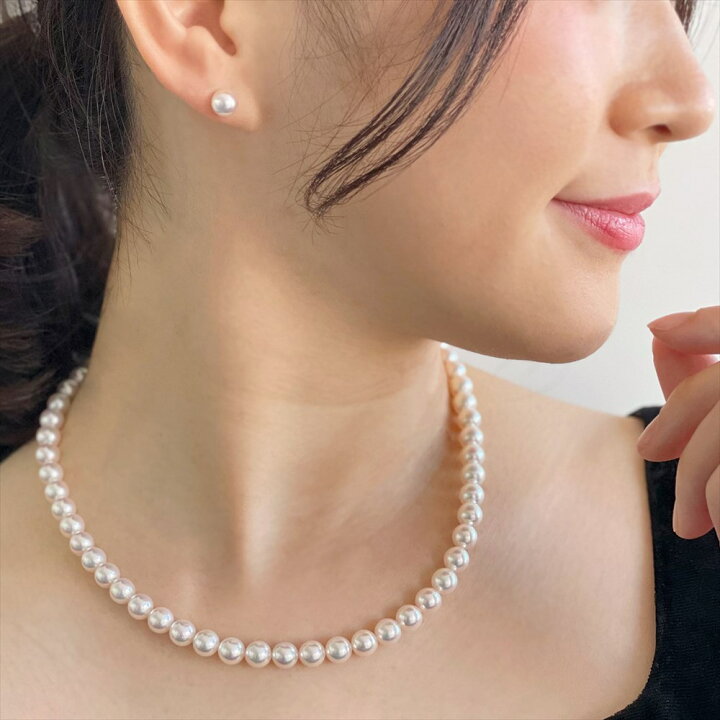 楽天市場】《TOP Quality》花珠真珠 ネックレスセット 7.0-7.5mm 鑑別  