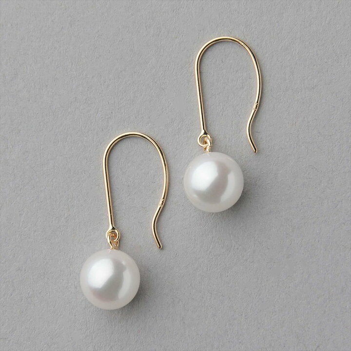 楽天市場】【最終販売】あこや真珠 ピアス 7.5-8.0mm K14WG/K18（L  